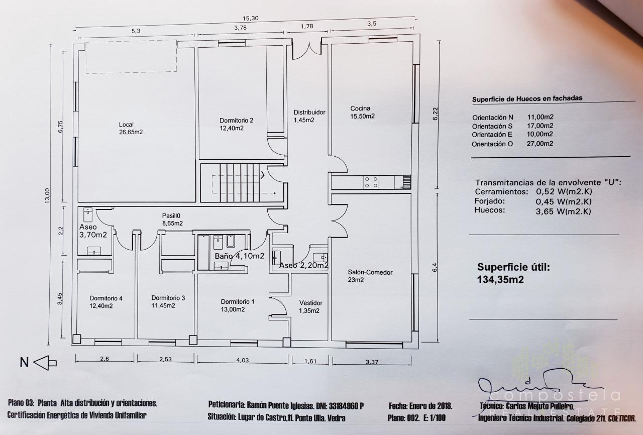 Planta 1ª de vivienda