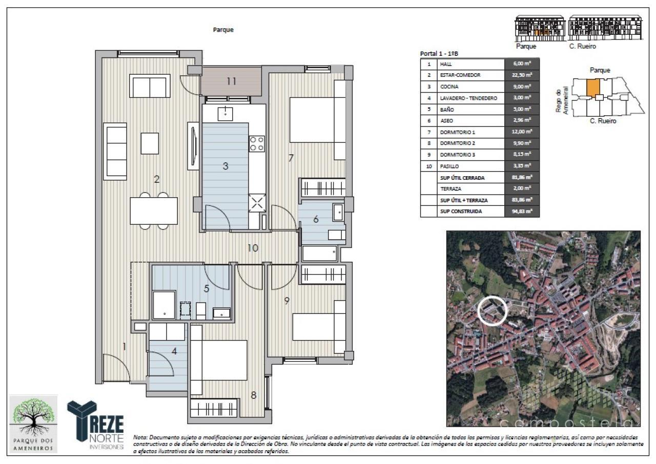 PLANO VIVIENDA 1ºB, Portal 1