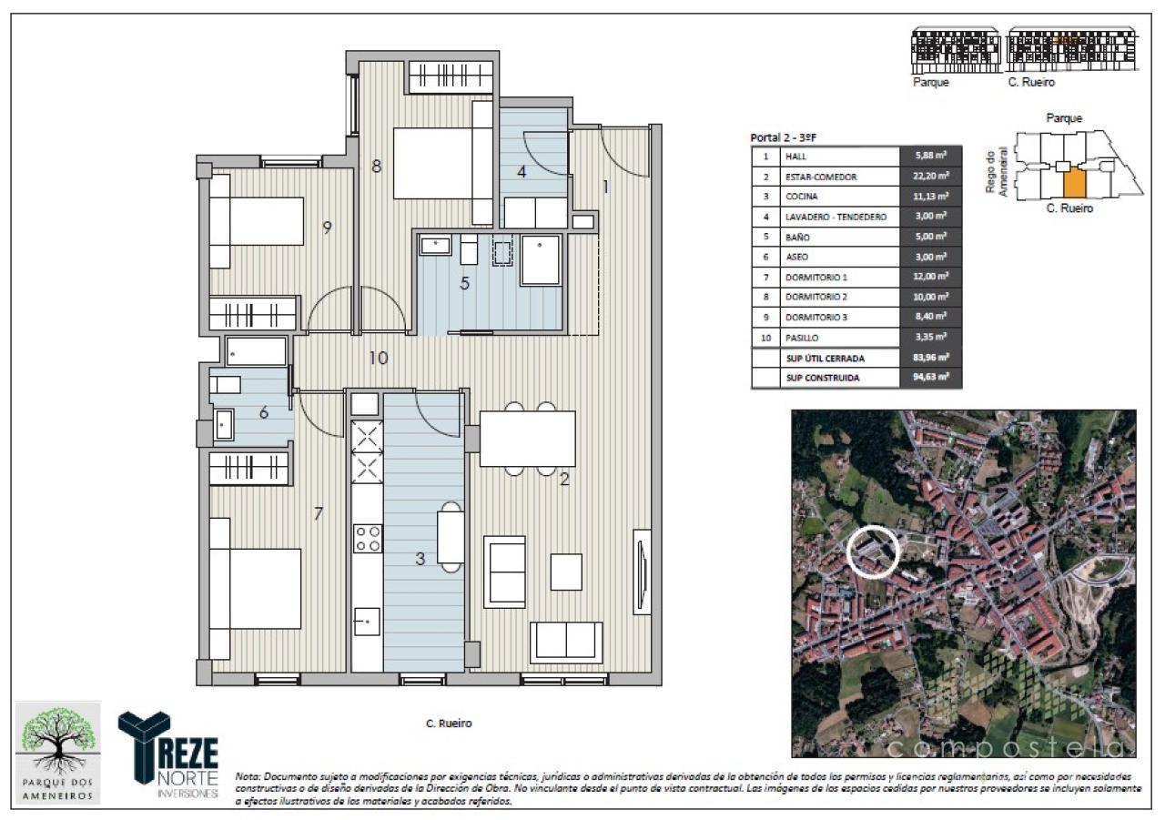 PLANO VIVIENDA 3ºF, Portal 2