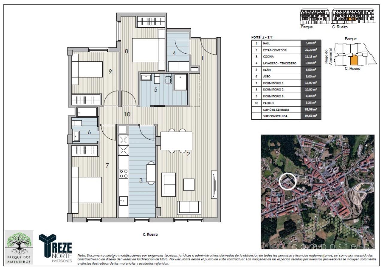 PLANO VIVIENDA 1ºF, Portal 2