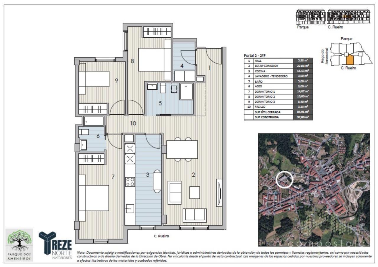 PLANO VIVIENDA 2ºF, Portal 2