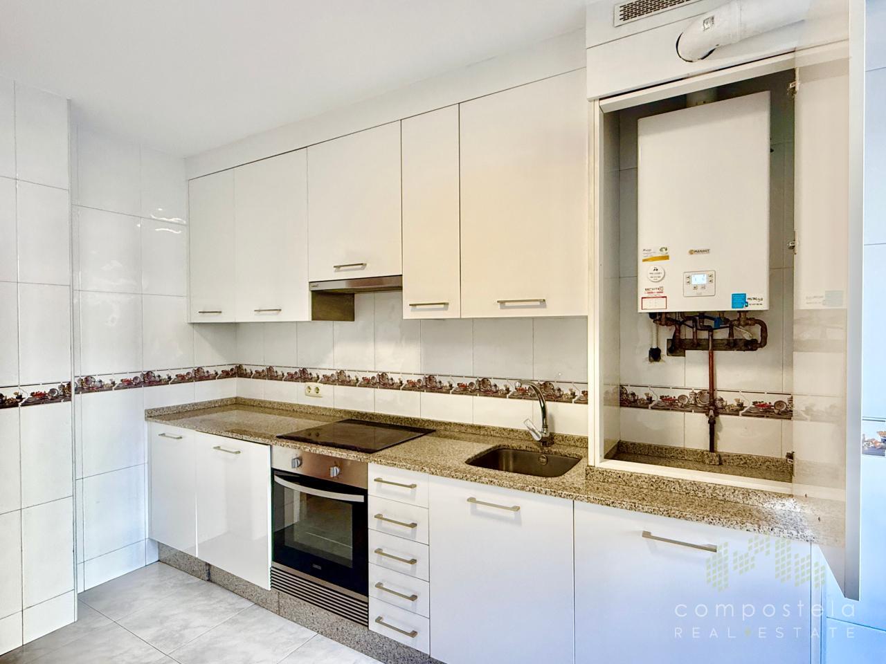 Mobiliario de cocina, caldera individual, gas natural